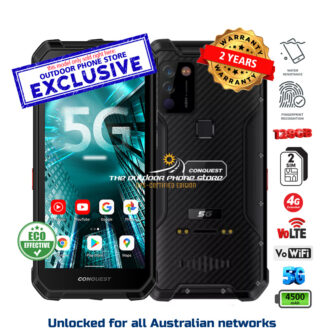 Conquest S21 5G rugged phone - 8/128GB Android 11, 48MP Sony camera, Dimensity 700, 5.7" screen, Dual VoLTE, 4400 mAh